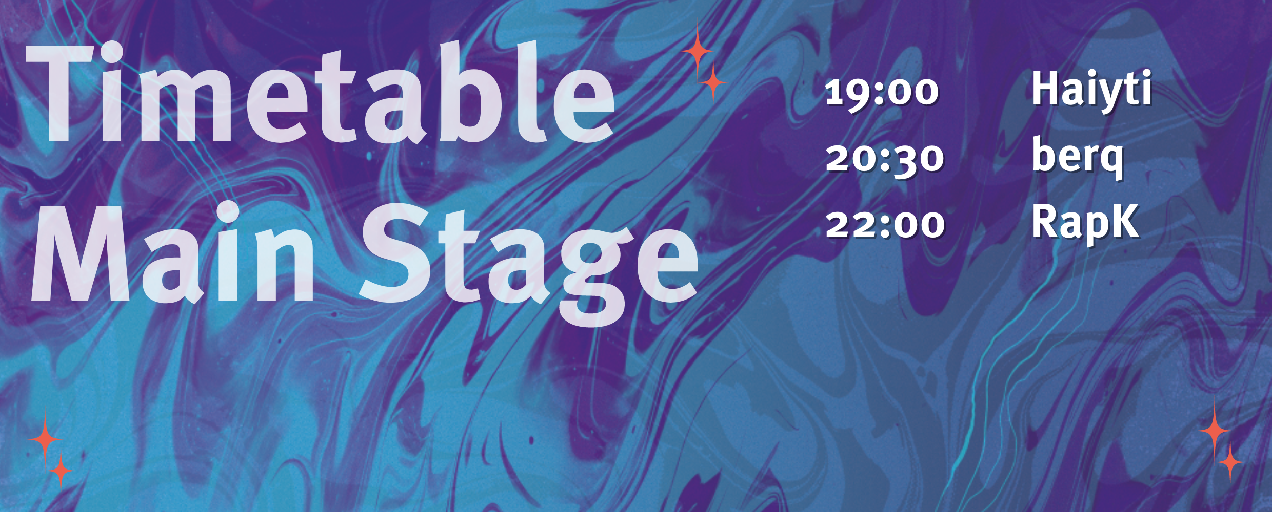Timetable Main Stage